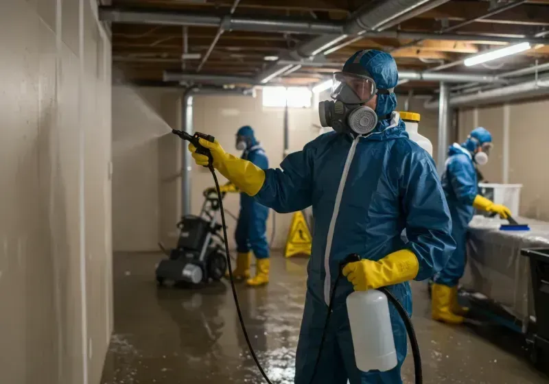 Basement Sanitization and Antimicrobial Treatment process in Beulah, MI